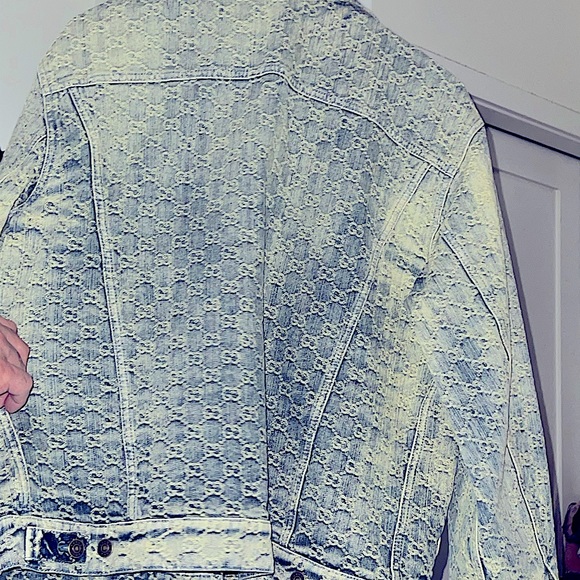 Auth GUCCI jacquard GG Jean jacket brand new with tags ID:678791XDBOK - Picture 7 of 12